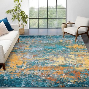 8x10 Rug for Living Room, Modern Abstract Area Rug for Bedroom Soft Ultra Thin Floor Carpet, Modern Non-Slip Large Area Rugs for Dining Room - 1 of 4