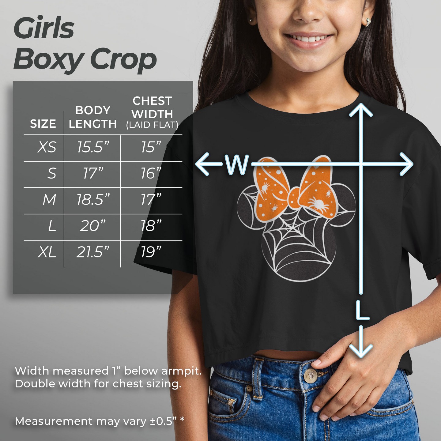 Футболка Mickey Mouse & Friends Mickey & Friends Orange Bow Cropped T-Shirt для девочек, цвет: Оранжевый — фото 5