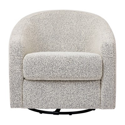 Madison 32.5'' Black White Boucle Swivel Glider Chair