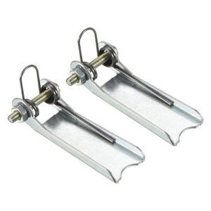 Unique Bargains Towing Receiver Hitch for Clevis Trailer Replacement Hooks Latch Silver Tone 2 Pcs - 1 of 4