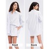 EXLURA Women's Summer 2 Piece Sets Long Sleeve Button Down Shirts Matching Short Sets Oversized Spring Vacation Outfits - 3 of 4