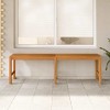 Bench Teak Solid Teak Wood 59.1 in long Durable Garden Bench - 3 of 4