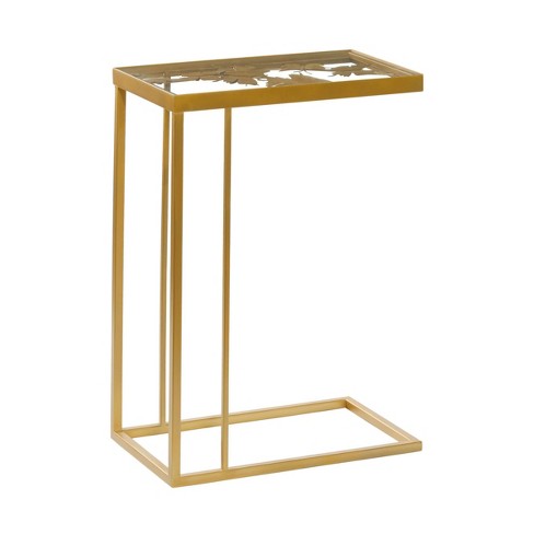 Metal Glass Accent Table