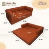 MOONMISS Corduroy Convertible Sleeper Sofa Bed with Fixed-Shape Frame, Floor Sofa Lounge Couch for Living Room Bedroom - 2 of 4
