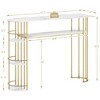 Console Table, Sofa Tables Gold Narrow Entryway Table with Drawer and Storage - 2 of 4