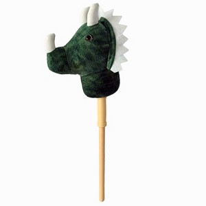 Ponyland: Green Dinosaur Music Stick  W/ Colorful Soft Plush Animal Head - 1 of 4