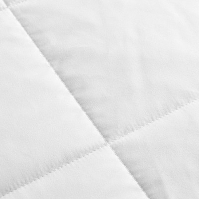 King Size White Knitted Reversible Blanket with Down Alternative Fill