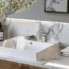 Cobbe Brushed Nickel Single Lever 2-Hole Bathroom Basin Mixer with Wide Waterfall Spout and Inlet Pipe - 3 of 4