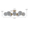LLHZSY 9-Light Y-shaped Branch Semi-Flush Mount Ceiling Light Fixture With Milk White Glass Globe-Brass - 3 of 4