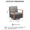 Gymojoy 4 Pieces Outdoor Swivel Chairs Glider Chair High Back Chair Set - 2 of 4