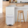 Trash Can, 5L/1.3 Gallon Bathroom Trash Can Stainless Steel with Foot Pedal & Quiet-Close Lid - 3 of 4