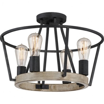 Quoizel Lighting Brockton 4 - Light Semi-Flush Mount in  Grey Ash
