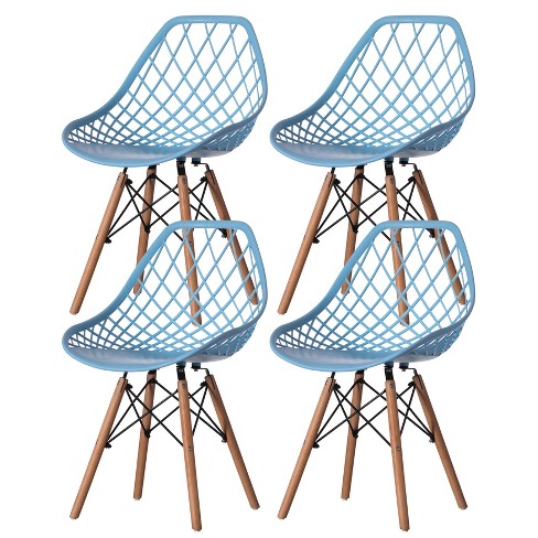Plastic Dsw S Dining Chair, Lattice Back Dining Chairs Blue
