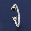 Ross-Simons Italian Black Onyx and 1.30 ct. t.w. CZ Twisted Cuff Bracelet in Sterling Silver - 4 of 4