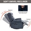 ChicFurnit Living Room Chair Arm Accent Chair Manual Recliner Rocker Swivel Body Massage Genuine Leather for Living Room, 30.31"*23.23"*22.05" - 4 of 4