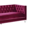 Heibero 89" Sofas Burgundy Velvet - Acme Furniture - 3 of 4