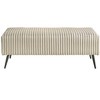Sapphtopaz Modern 48.3" Ottoman Corduroy Upholstered Accent Bench with Metal Legs Rectangle Vanity Stool for Living Room, Bedroom, Entryway - 2 of 4
