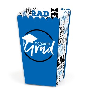 Big Dot of Happiness Blue Graduation Party Favor Popcorn Treat Boxes - Set of 12 - 1 of 4