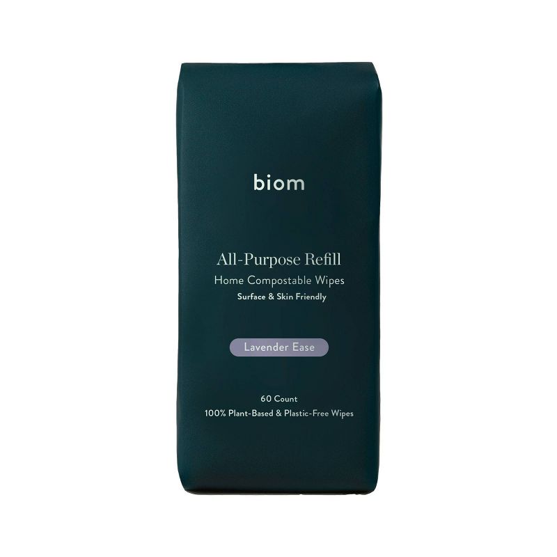 Biom Lavender Ease All Purpose Cleaning Wipes Refill - 60ct, 1 of 8
