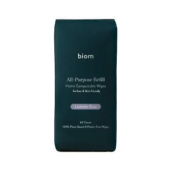 Biom Lavender Ease All Purpose Cleaning Wipes Refill - 60ct