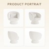 Lirago Beige Swivel Accent Chair Modern Upholstered Barrel Chair with 360 degrees Swivel - 4 of 4