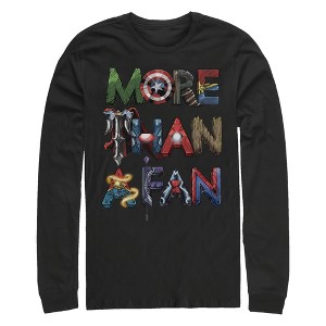 Men's Marvel More Than A Superhero Fan Long Sleeve Shirt - 1 of 4