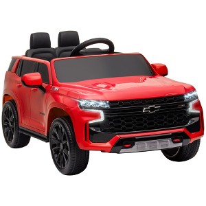 Aosom Licensed Chevrolet TAHOE Electric Car for Kids with Remote Control, 12V Battery Powered Ride On Car with LED Lights, MP3, Horn, Music - 1 of 4