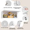 ZACHVO 14 Inch High White Lockable Metal Wall Garage Cabinet with Flip-Up Door, Floating Tool Cabinet for Workshop, Trailer, Basement - 4 of 4