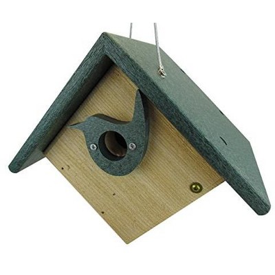 JCS Wildlife Classic Cedar & Recycled Poly Lumber Wren Birdhouse with Predator Guard Portal