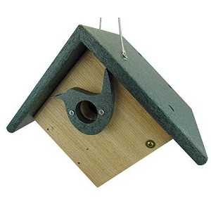 JCS Wildlife Classic Cedar & Recycled Poly Lumber Wren Birdhouse with Predator Guard Portal - 1 of 4