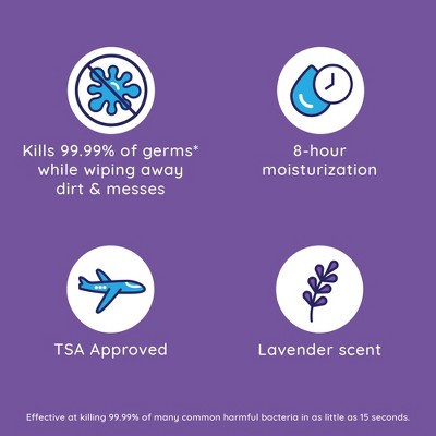 Wet Ones Lavender Antibacterial Hand Wipes - 40ct
