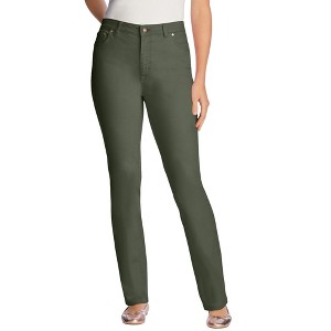 Woman Within Plus Size Tall Straight-Leg Stretch Denim Jean - 1 of 4