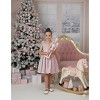 2Bunnies Girls' Christmas New Year Holiday Party Velvet Sequin Bow Dress - 2 of 4