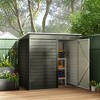 Outsunny 6' x 4' Garden Storage Shed, Outdoor Metal Tool Shed with Lockable Door and Gloves for Backyard Garden Patio Lawn - 2 of 4