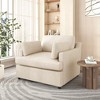APRILSOUL Oversized Accent Chair with Comfortable Armrest Cushions, Versatile Neutral Style, Elegant Design, Durable Frame - 2 of 4