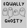 "Equally Ghosty" Kids Halloween Cartoon Ghosts Adult Long Sleeve Hoodie - 2 of 2