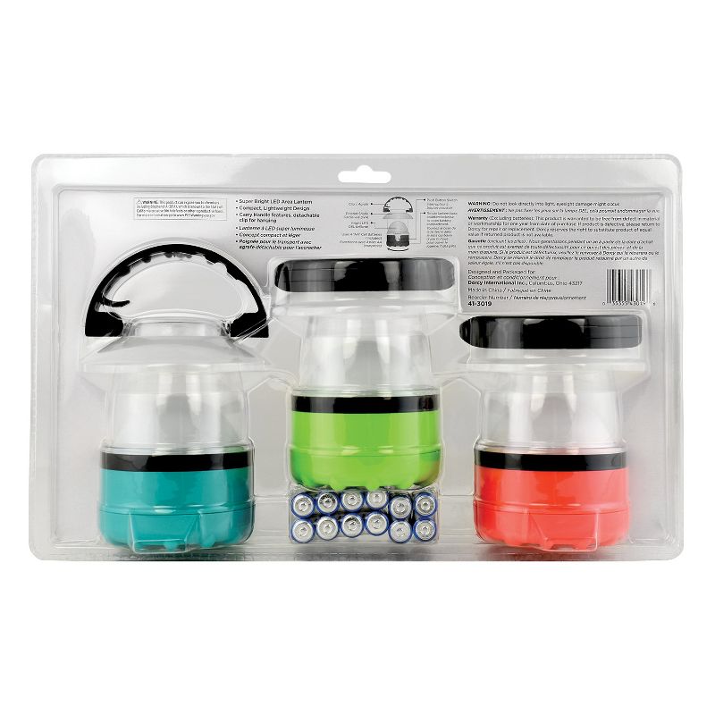 Dorcy® LED Mini Lanterns with Batteries, 3 Pack, 3 of 8