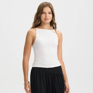Women's Seamless Cropped Tank Top - A New Day™ - 1 of 3