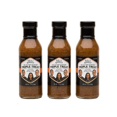 Northlight 3ct Brown Triple Treat Fresh Honey Mustard and Glaze 12 oz.