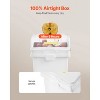 VEVOR Rice Storage Container, 5.2Gallon/20L x3 Capacity Large Dog Food Dispenser Bin, 3 Scoops,  and Airtight Lid, 3 Pack, White - 4 of 4