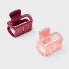 Claw Hair Clip and Hair Twister Set 5 pc - A New Day™ Pink - 3 of 4