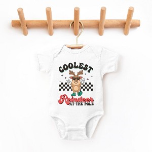 The Juniper Shop Coolest Reindeer In The Pole Baby Bodysuit - 12 Month - White - 1 of 3