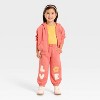 Toddler Girls' Love Hooded Zip-Up Sweatshirt - Cat & Jack™ Pink - 4 of 4