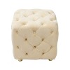 NicBex Modern Velvet Upholstered Ottoman, Exquisite Small End Table, Soft Foot Stool, Comfortable Seat for Living Room, Entrance - 4 of 4