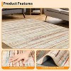 Machine Washable Floor Carpet - Non-Slip Modern Abstract Rug with Low Pile Soft Indoor Accent Rug for Bedroom Living Room Office - 4 of 4