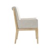 Meridian Furniture,Gwendolyn Cream Linen Textured Fabric Dining Arm Chair - 4 of 4