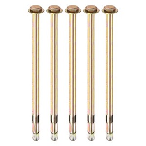 Unique Bargains Galvanized Iron-Carbon Steel Anti-Corrosion Durable Multipurpose Expansion Bolts 5 Pcs - 1 of 4