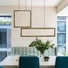 LLHZSY Modern Geometric Integrated LED Chandelier Linear Island Light Pendant Lights for Dining Room-W39 2/5" x H23 3/5" - 2 of 4