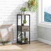 Costway 1/2 Pack 3 Tier Tall Metal Plant Stand Indoor Plant Table with Drawer Anti-tipping Devices - 4 of 4