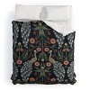King Emanuela Carratoni Peacocks and Berries Polyester Comforter + Pillow Shams Blue - Deny Designs: 300 Thread Count, Abstract Pattern, Midweight - 2 of 4